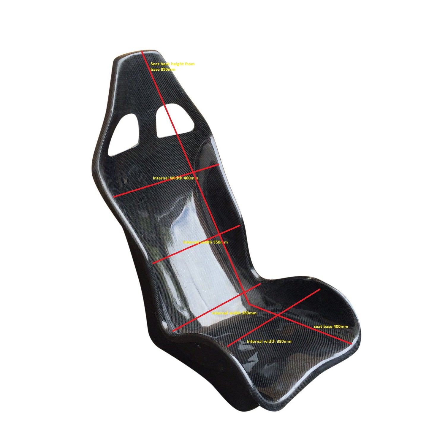 Carbon Fibre Low Side High Back Seat Shell