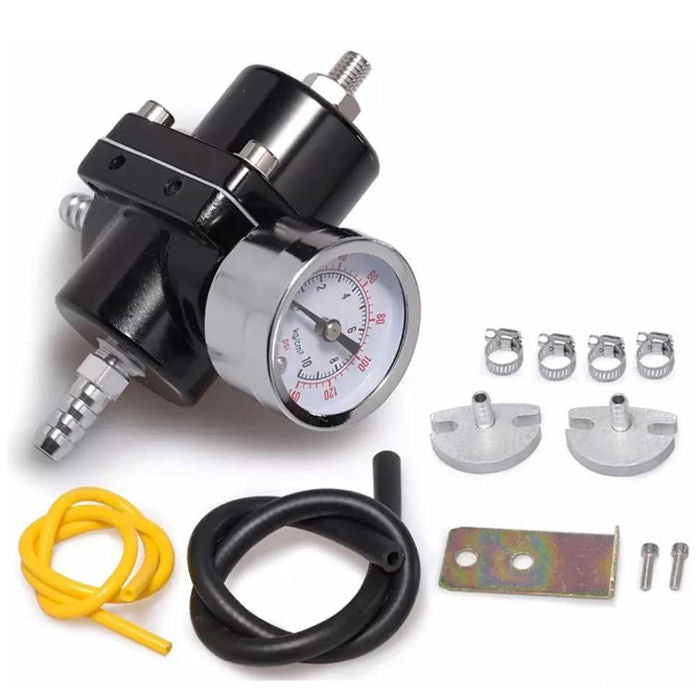 Fuel Pressure Regulator (Injection Engine) with Gas Hose Kit | 0-140 PSI