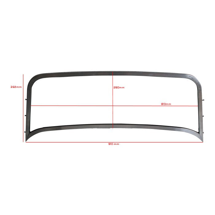 MK Indy Aluminium Windscreen Kit - Black