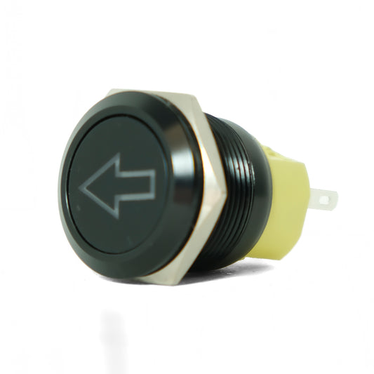 Push Button Round 22mm Indicator Arrow Switch Black Momentary