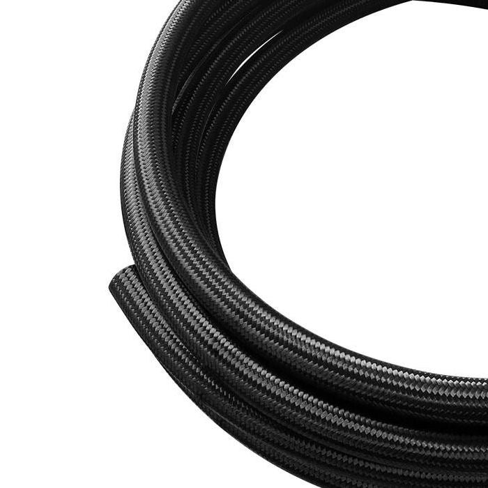 Universal AN-10 JIC Black Nylon Stainless Steel Braided Hose Fuel Oil Coolant (1m Metre)