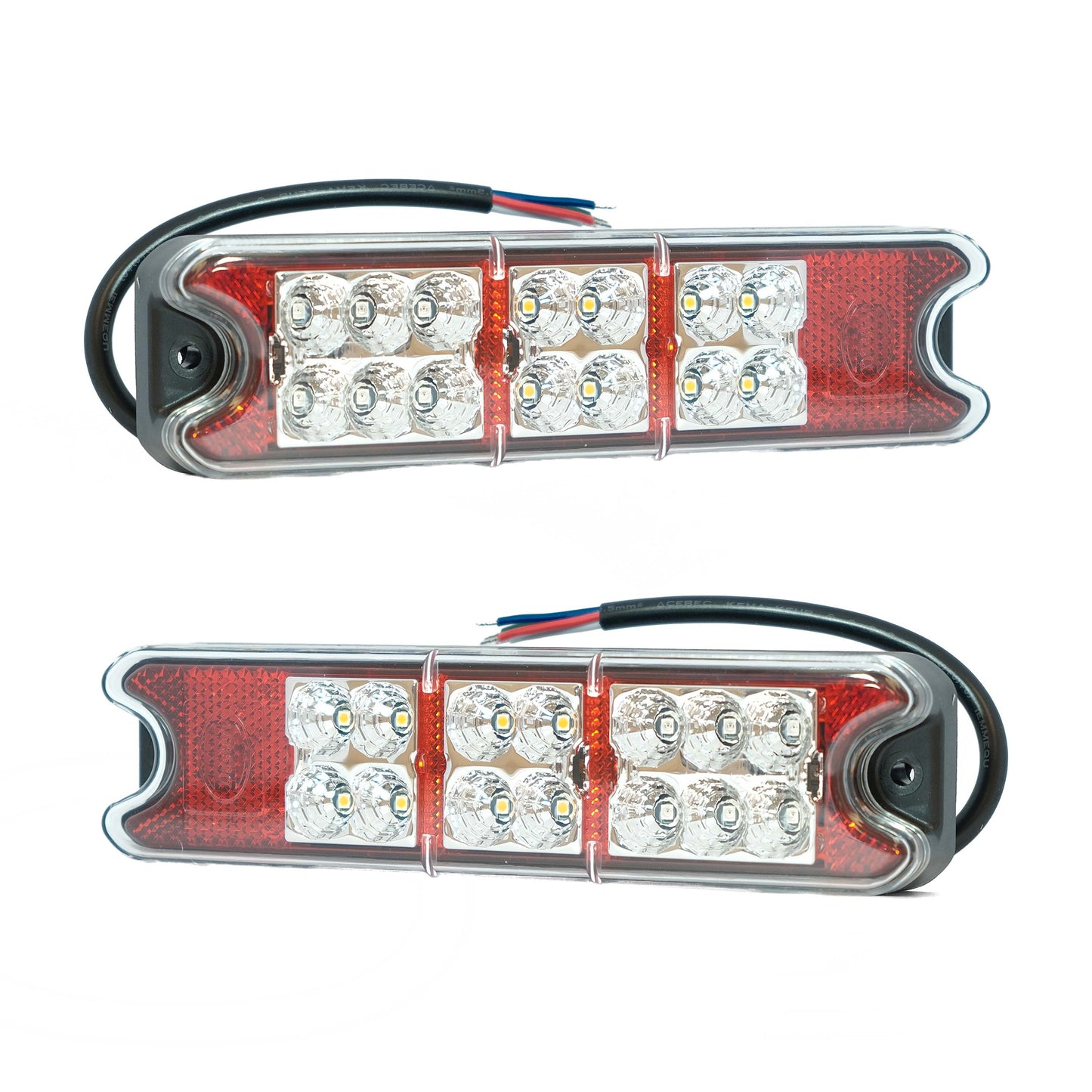 Universal LED All In One Rear Light Unit + Reverse With Built In Reflector (Pair)